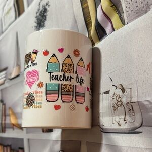 Teacher Life Ceramic Mug - Multicolor